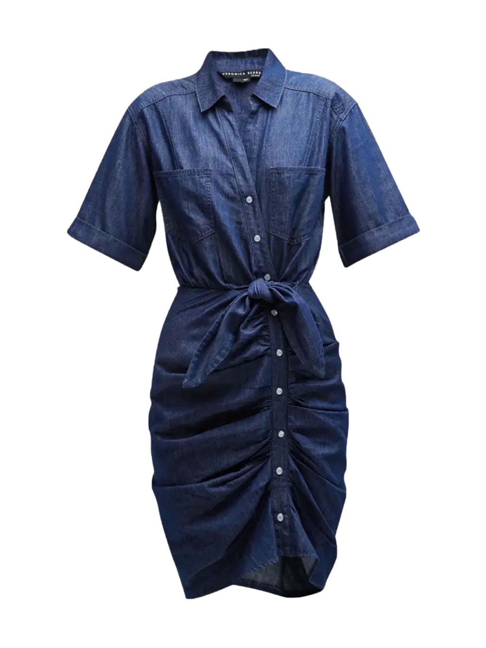NWT Veronica Beard Hensley Shirt Dress Washed Blue Oxford Denim Chambray 2
